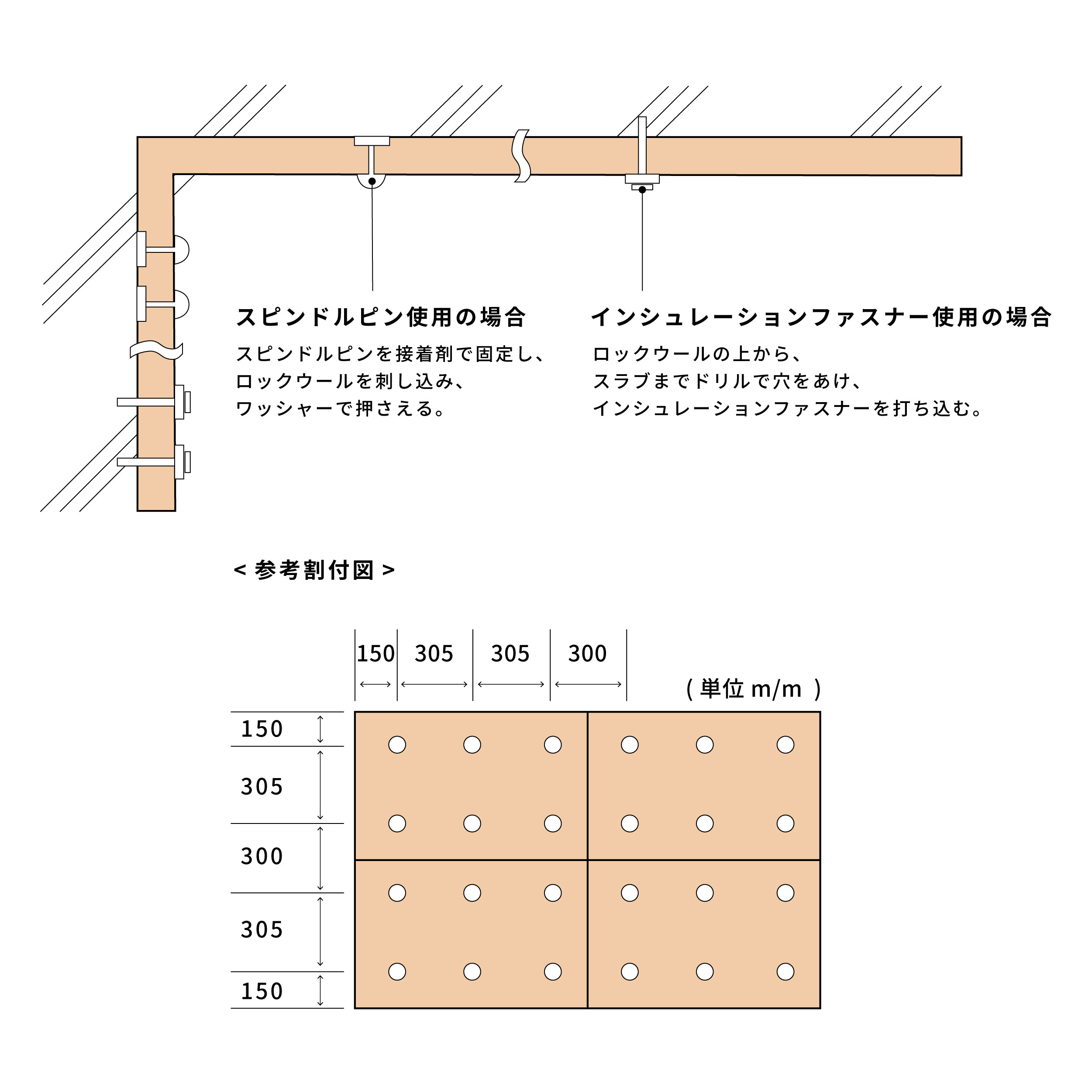 機械室の壁の断熱・吸音イラスト